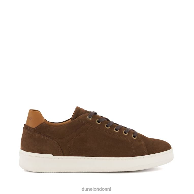 Heren R6DFZ700 toledo bruin Dune London Suède sneakers met veters