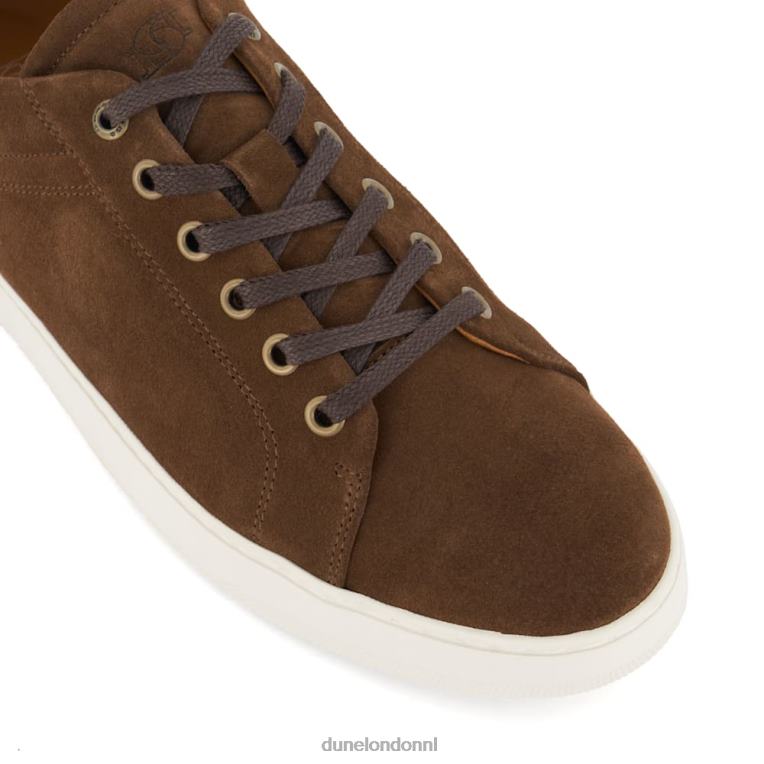 Heren R6DFZ700 toledo bruin Dune London Suède sneakers met veters