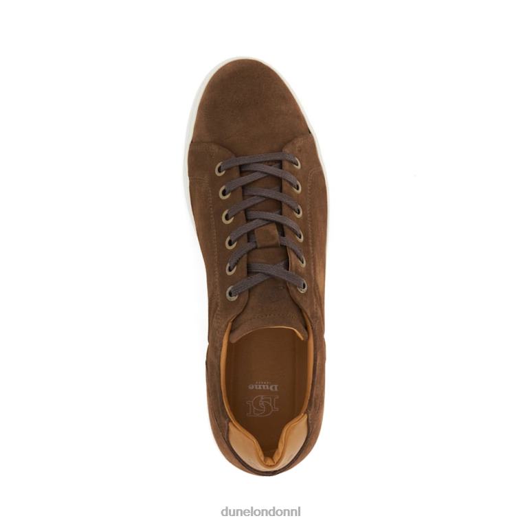 Heren R6DFZ700 toledo bruin Dune London Suède sneakers met veters