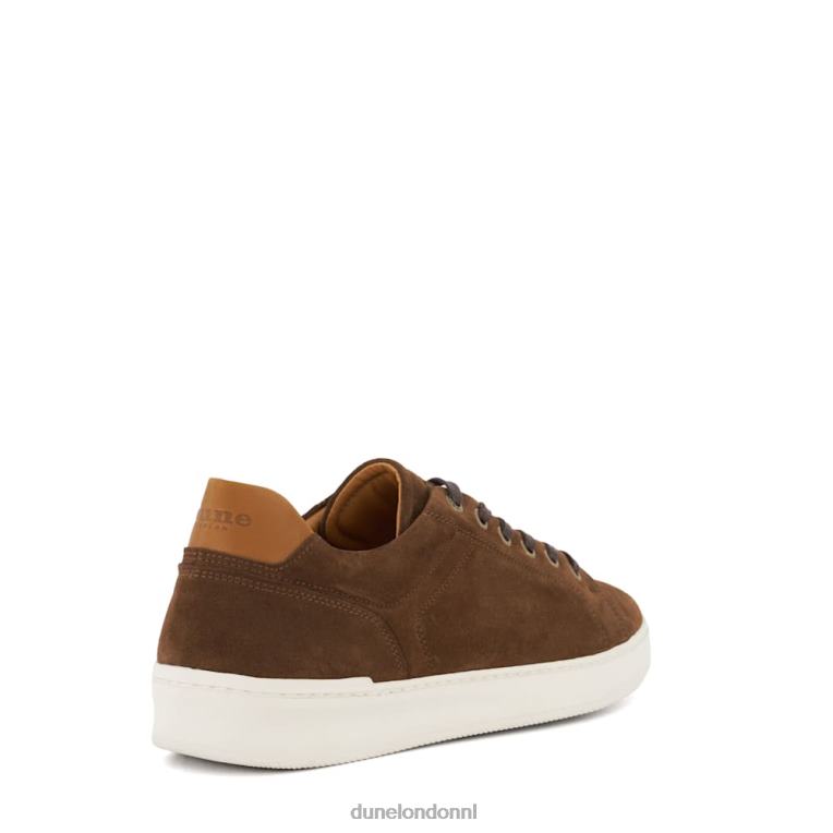 Heren R6DFZ700 toledo bruin Dune London Suède sneakers met veters