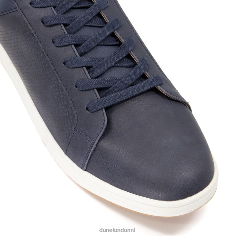 Heren R6DFZ736 duizelig marine Dune London geperforeerde sneakers met veters