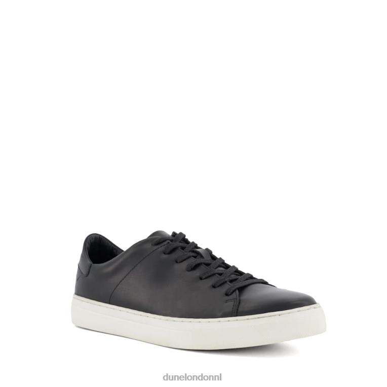 Heren R6DFZ764 Terrence zwart Dune London Leren sneakers met veters en cupzool - Klik op de afbeelding om het venster te sluiten