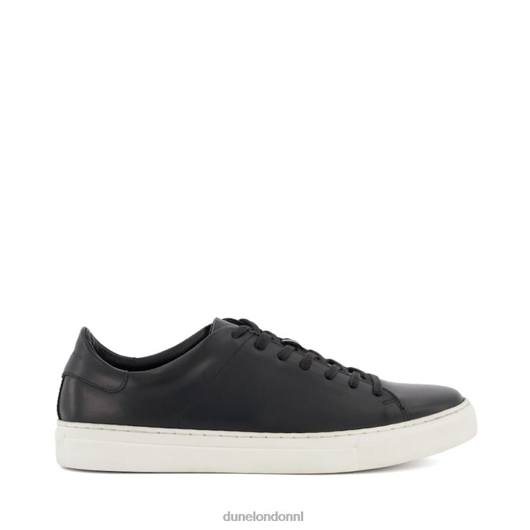 Heren R6DFZ764 Terrence zwart Dune London Leren sneakers met veters en cupzool