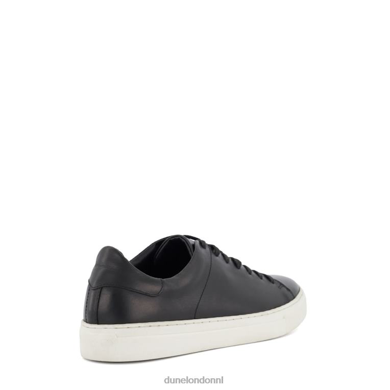 Heren R6DFZ764 Terrence zwart Dune London Leren sneakers met veters en cupzool