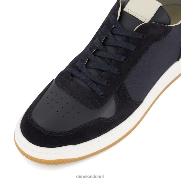 Heren R6DFZ798 tijd marine Dune London Suède sneakers met veters