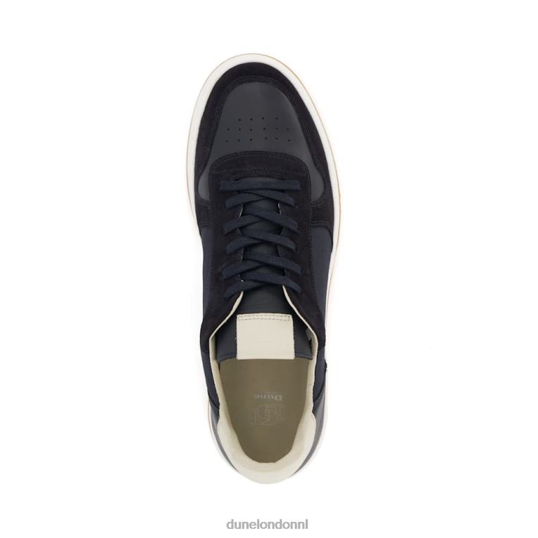 Heren R6DFZ798 tijd marine Dune London Suède sneakers met veters