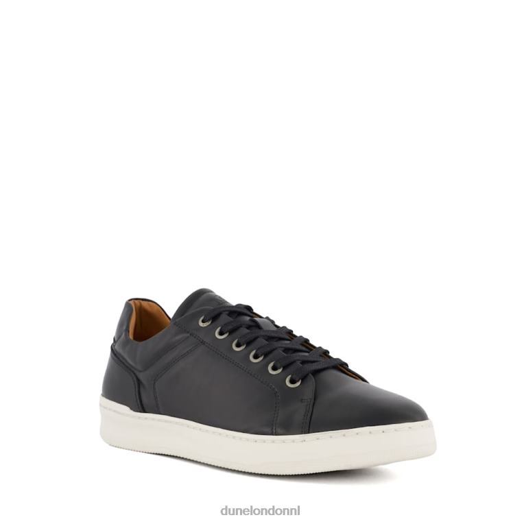 Heren R6DFZ819 toledo zwart Dune London leren sneakers met veters - Klik op de afbeelding om het venster te sluiten