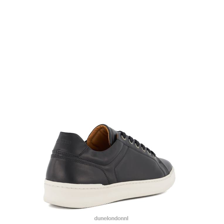 Heren R6DFZ819 toledo zwart Dune London leren sneakers met veters