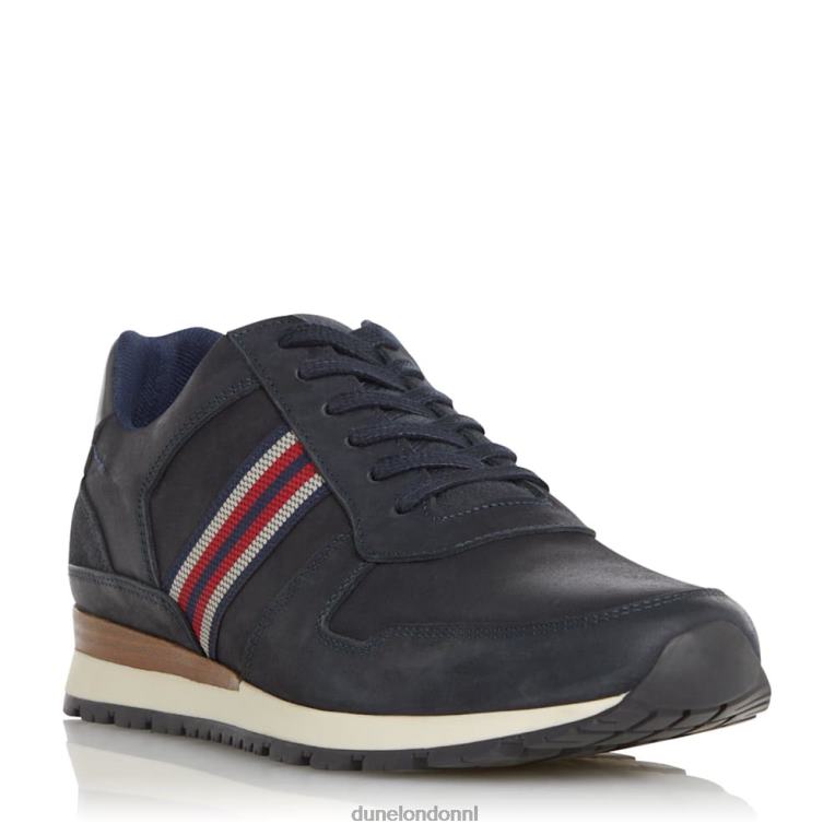 Heren R6DFZ828 Truro marine Dune London Runner-sneakers met veters aan de zijkant - Klik op de afbeelding om het venster te sluiten