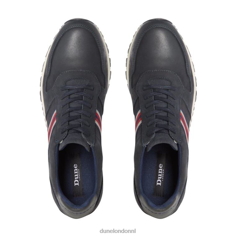 Heren R6DFZ828 Truro marine Dune London Runner-sneakers met veters aan de zijkant