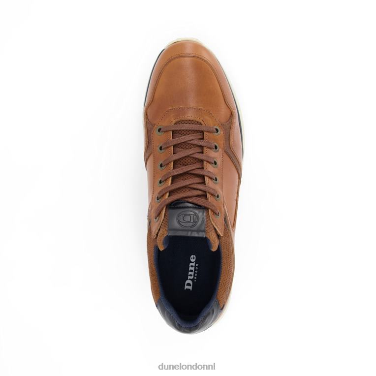 Heren R6DFZ864 Tijm bruinen Dune London sneakers met veters