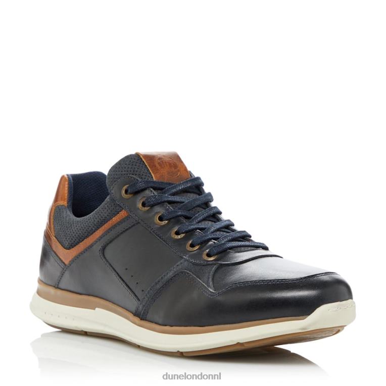 Heren R6DFZ867 Tijm marine Dune London sneakers met veters