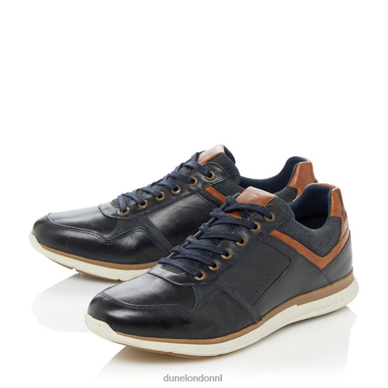 Heren R6DFZ867 Tijm marine Dune London sneakers met veters