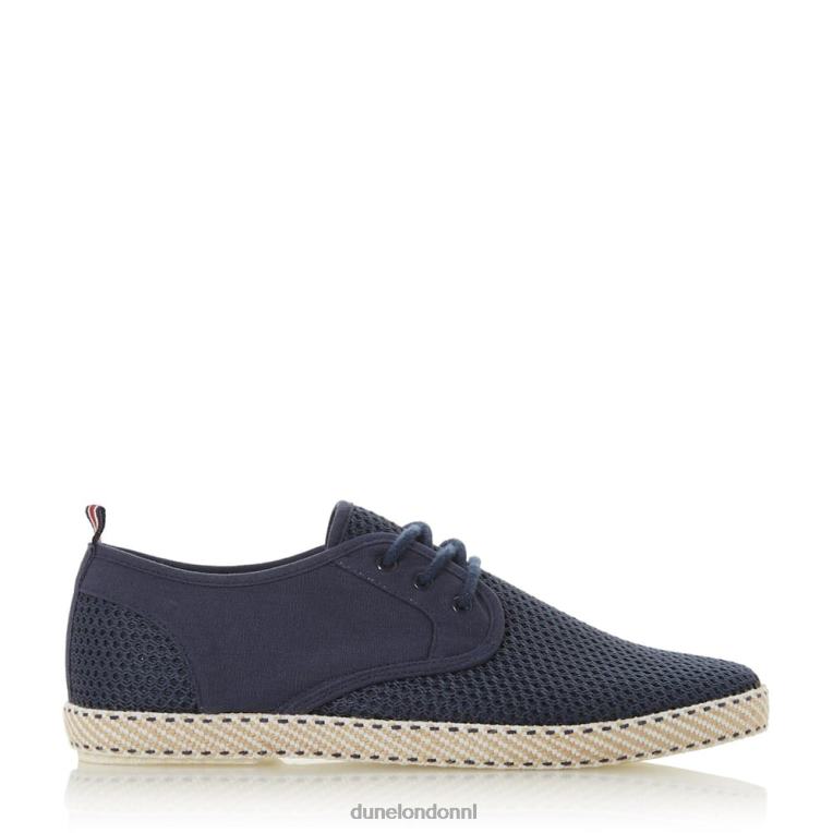 Heren R6DFZ676 flash marine Dune London espadrilles van mesh met veters