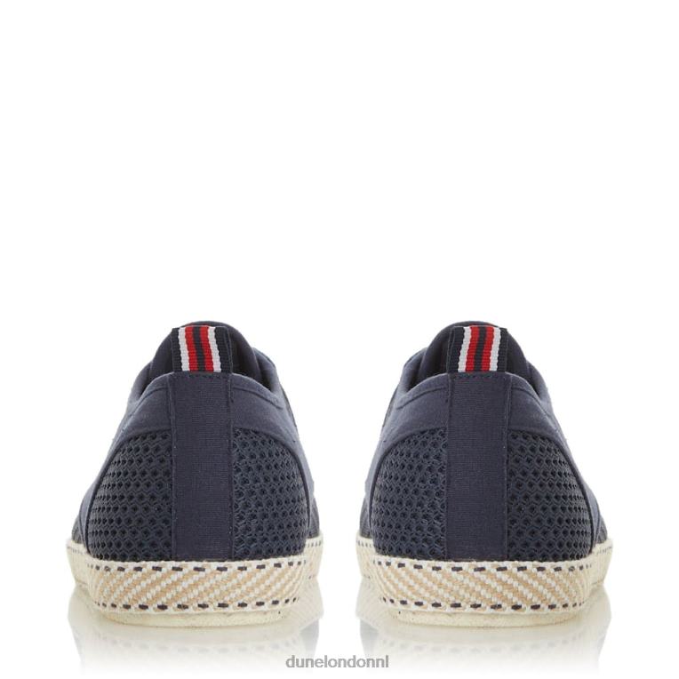 Heren R6DFZ676 flash marine Dune London espadrilles van mesh met veters