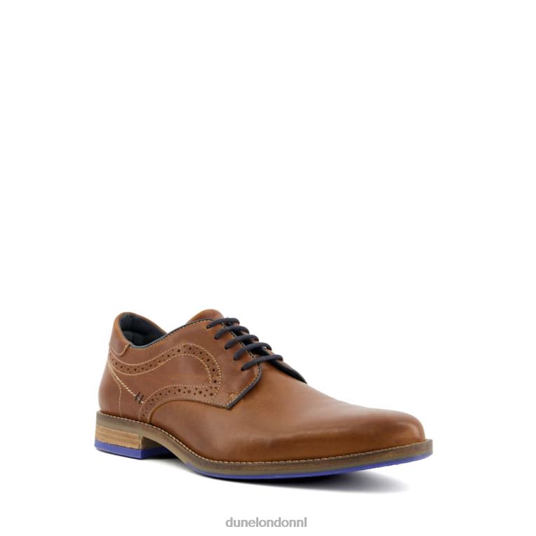 Heren R6DFZ682 bintom bruinen Dune London Derbyschoenen met stikseldetail