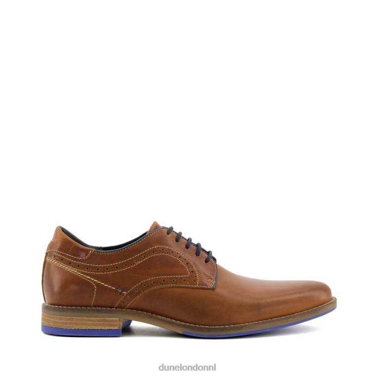 Heren R6DFZ682 bintom bruinen Dune London Derbyschoenen met stikseldetail