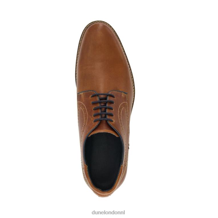 Heren R6DFZ682 bintom bruinen Dune London Derbyschoenen met stikseldetail