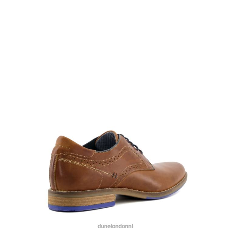 Heren R6DFZ682 bintom bruinen Dune London Derbyschoenen met stikseldetail