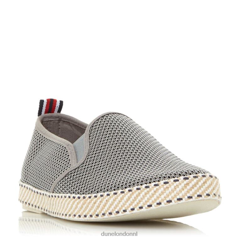 Heren R6DFZ749 vin grijs Dune London espadrilleschoenen van mesh