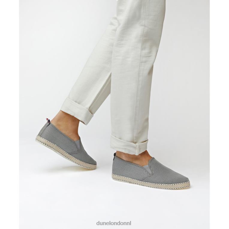 Heren R6DFZ749 vin grijs Dune London espadrilleschoenen van mesh