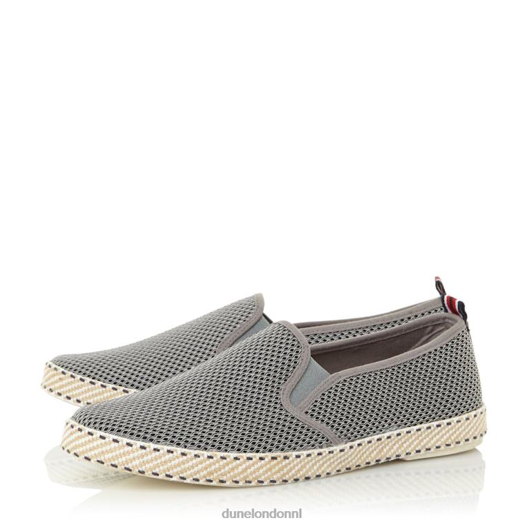 Heren R6DFZ749 vin grijs Dune London espadrilleschoenen van mesh