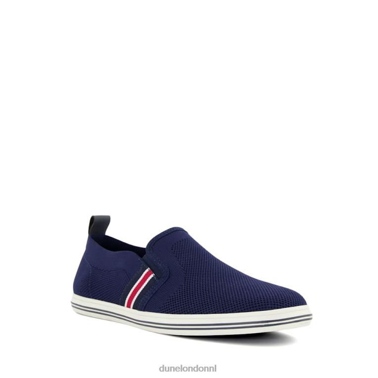 Heren R6DFZ782 breder marine Dune London Casual schoenen met streepdetail - Klik op de afbeelding om het venster te sluiten