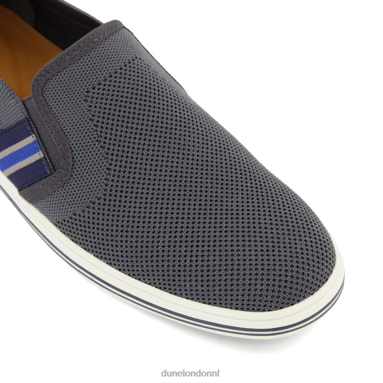 Heren R6DFZ783 breder grijs Dune London Casual schoenen met streepdetail