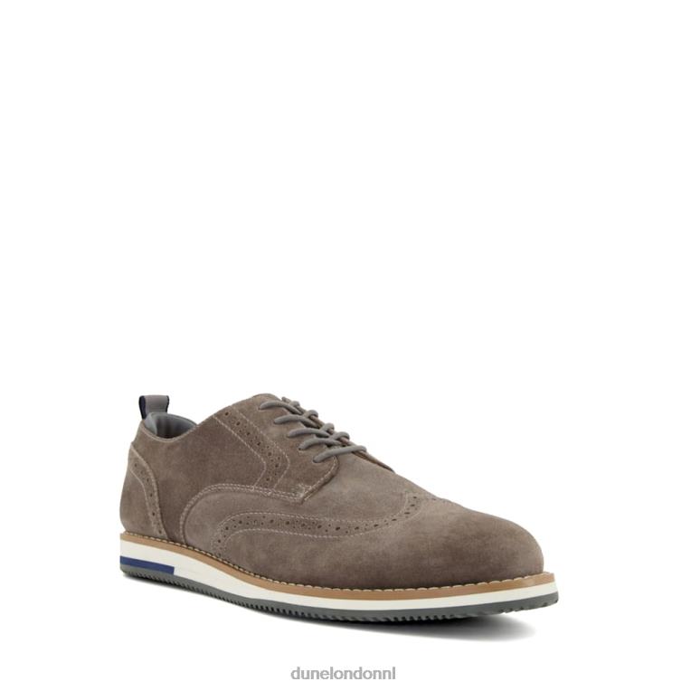 Heren R6DFZ824 borstelharen grijs Dune London Casual schoenen met veters van nubuck - Klik op de afbeelding om het venster te sluiten