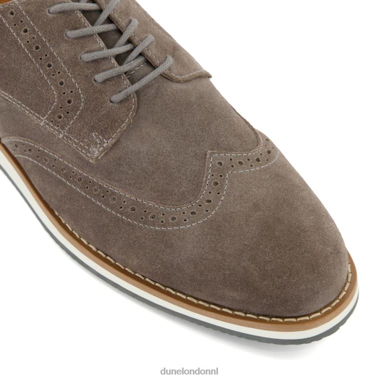 Heren R6DFZ824 borstelharen grijs Dune London Casual schoenen met veters van nubuck