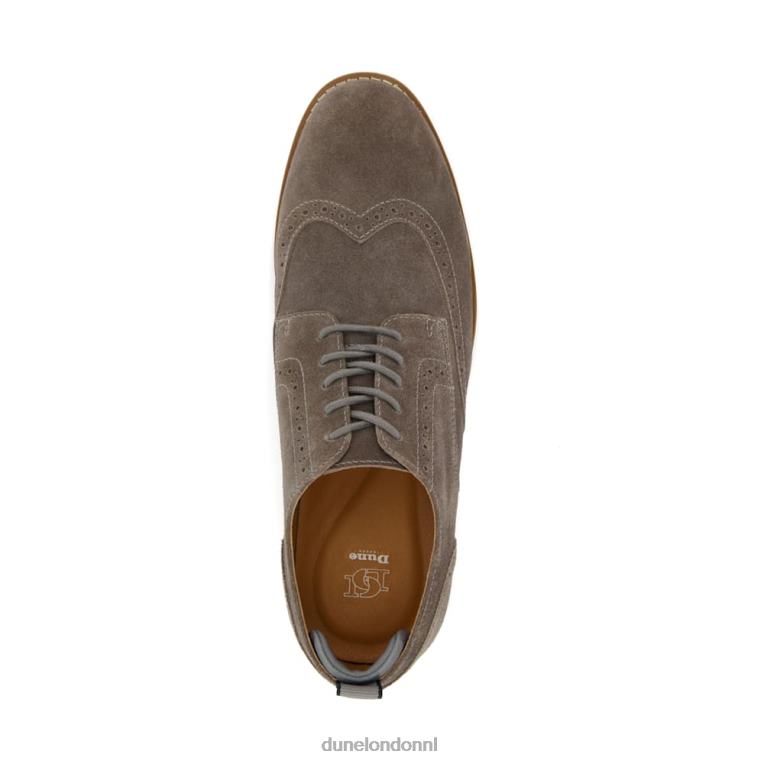 Heren R6DFZ824 borstelharen grijs Dune London Casual schoenen met veters van nubuck