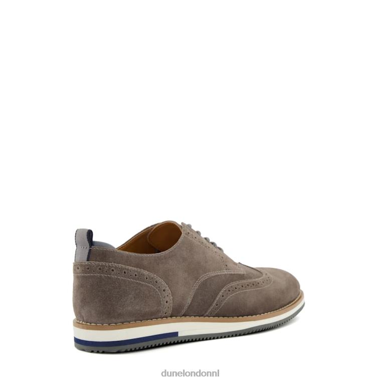 Heren R6DFZ824 borstelharen grijs Dune London Casual schoenen met veters van nubuck