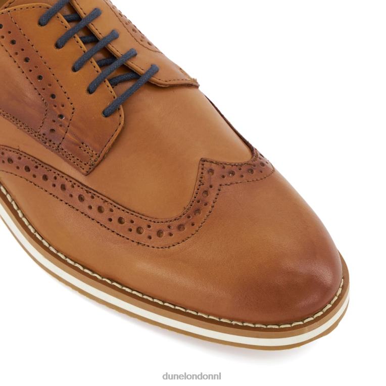 Heren R6DFZ842 borstelharen bruinen Dune London casual leren brogues