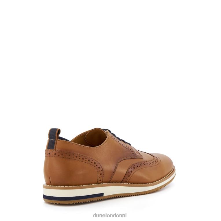 Heren R6DFZ842 borstelharen bruinen Dune London casual leren brogues