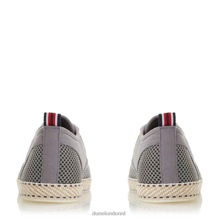 Heren R6DFZ865 flash grijs Dune London espadrilles van mesh met veters