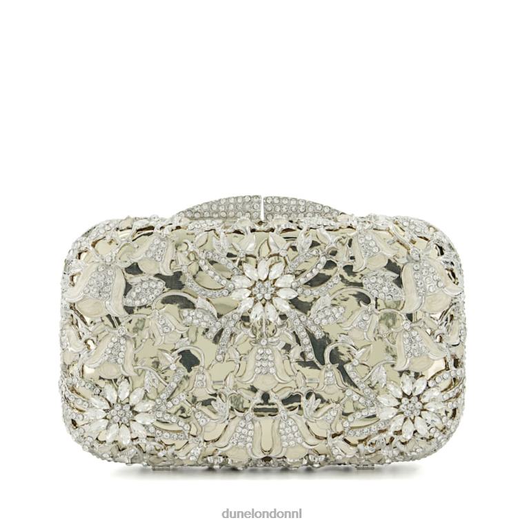 vrouwen R6DFZ40 berkley goud Dune London Metallic boxclutch met diamantdetail