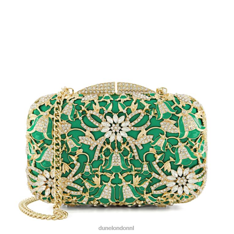 vrouwen R6DFZ41 berkley groente Dune London Satijnen boxclutch met diamantdetail