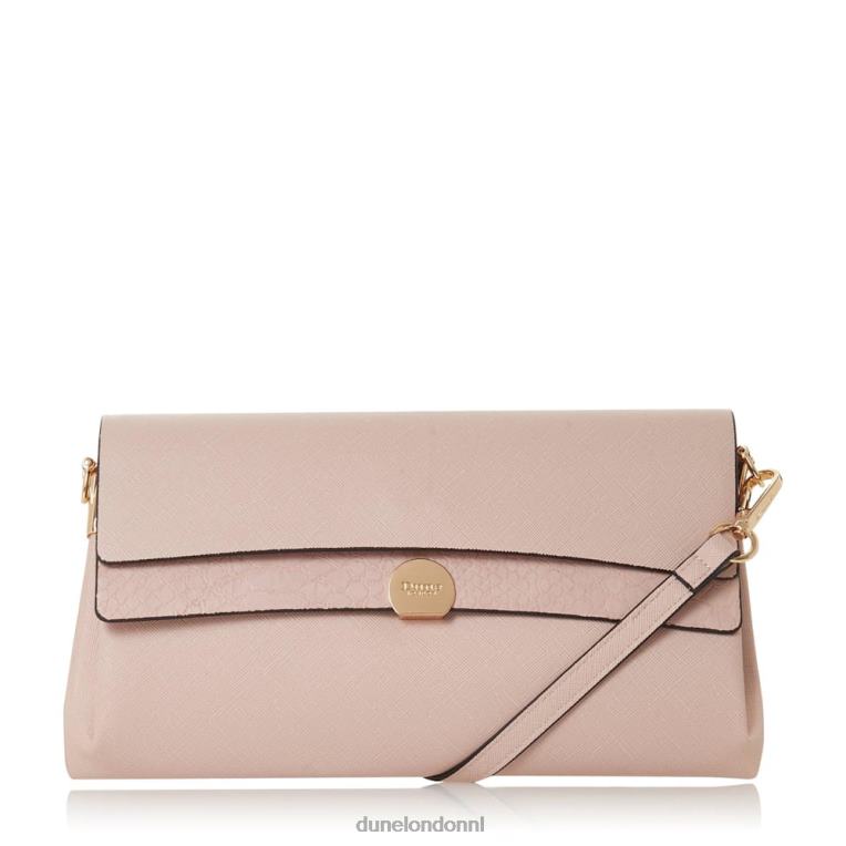 vrouwen R6DFZ422 elline naakt Dune London clutch met gelaagde klep