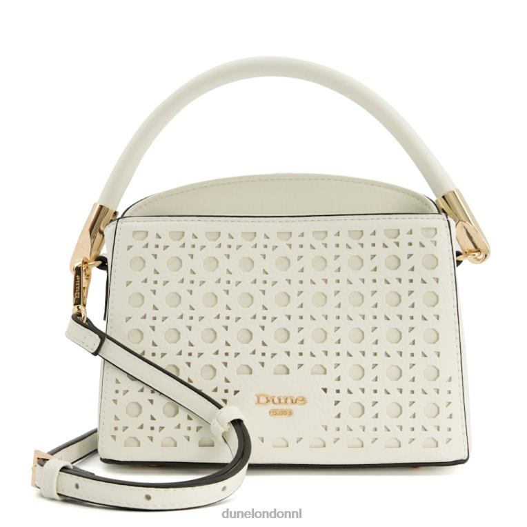 vrouwen R6DFZ262 vertraging wit Dune London kleine lasergesneden crossbodytas