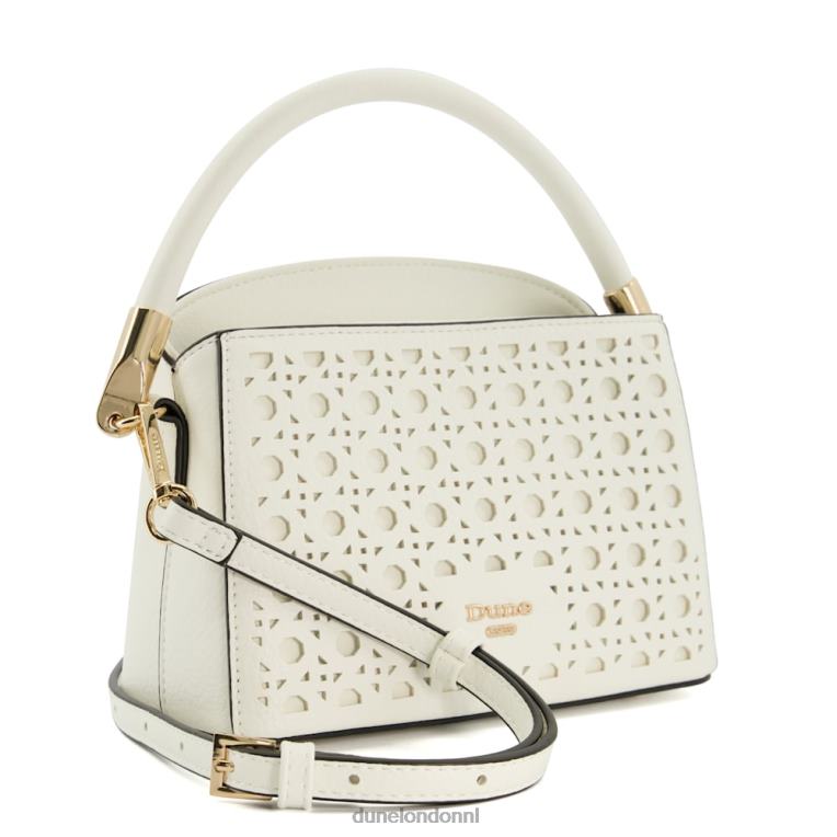 vrouwen R6DFZ262 vertraging wit Dune London kleine lasergesneden crossbodytas