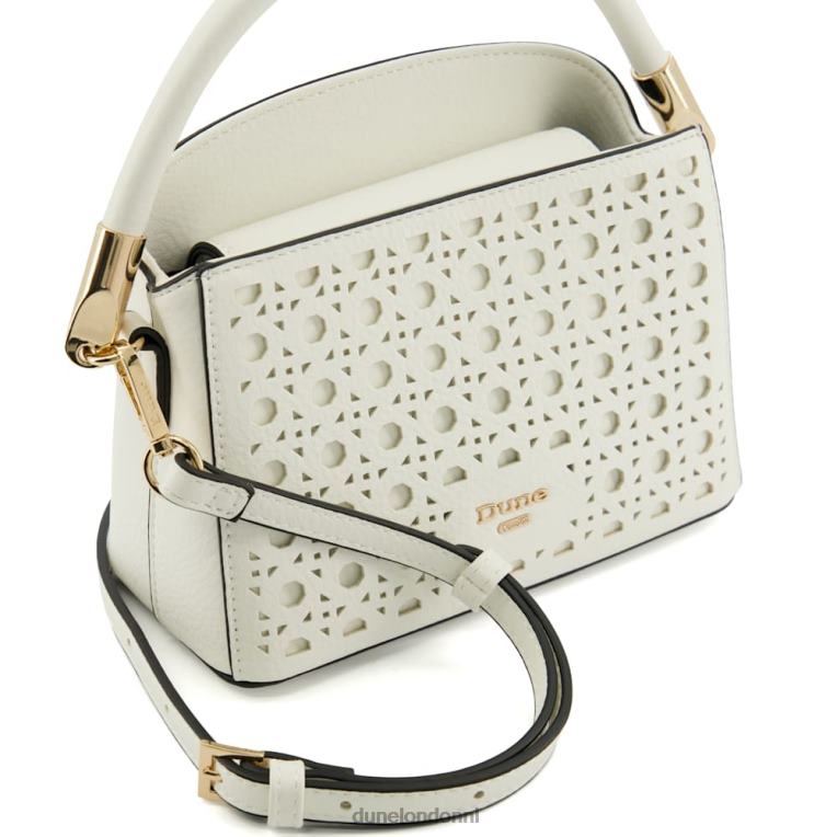 vrouwen R6DFZ262 vertraging wit Dune London kleine lasergesneden crossbodytas