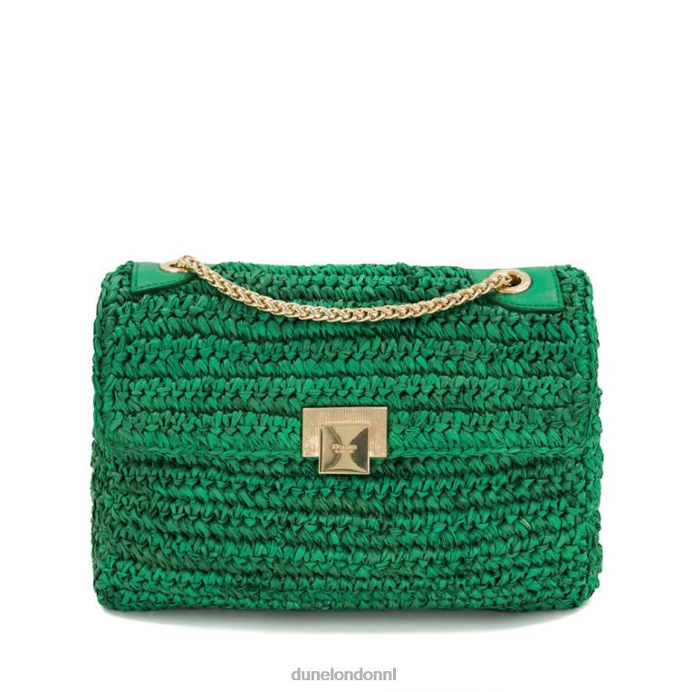 vrouwen R6DFZ8 Dorchesters groente Dune London geweven crossbodytas van raffia - Klik op de afbeelding om het venster te sluiten