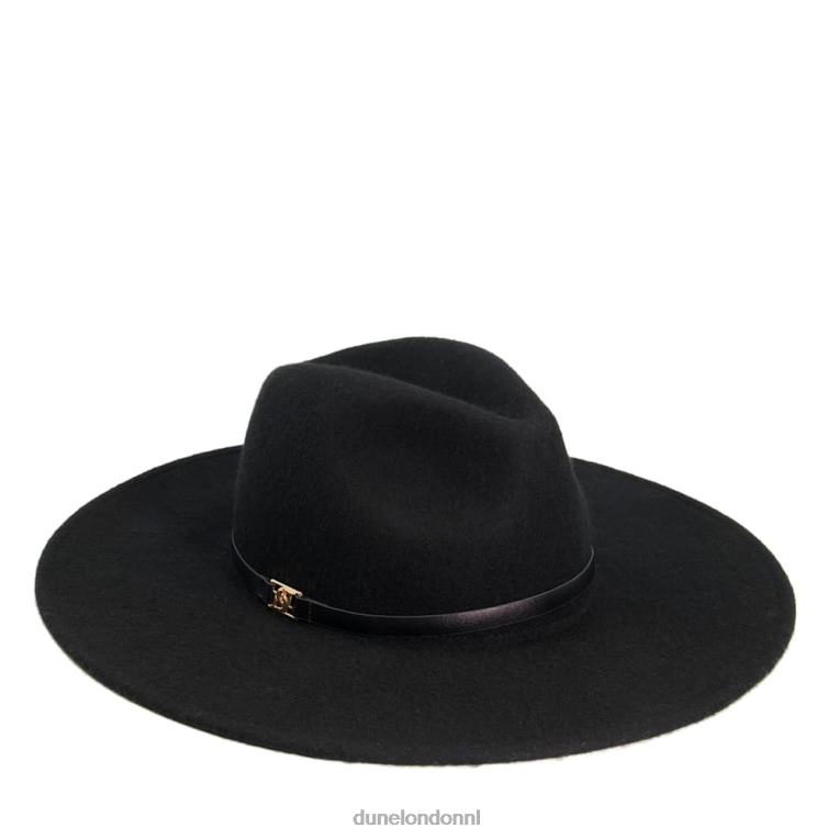 vrouwen R6DFZ293 frankrijk zwart Dune London merk wollen fedora hoed