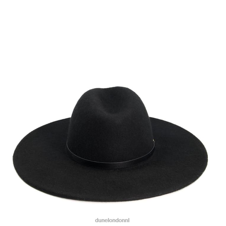 vrouwen R6DFZ293 frankrijk zwart Dune London merk wollen fedora hoed