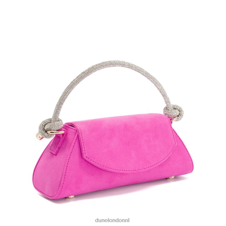 vrouwen R6DFZ229 Brynley fuchsia Dune London Handtas met diamanten knoopriem