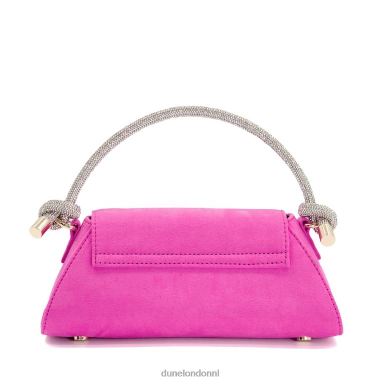 vrouwen R6DFZ229 Brynley fuchsia Dune London Handtas met diamanten knoopriem