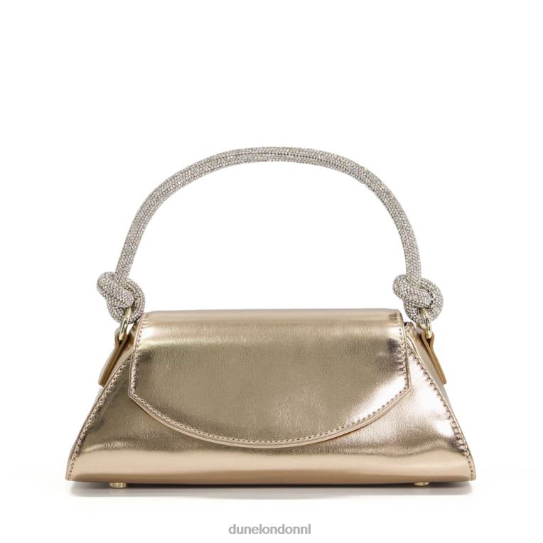 vrouwen R6DFZ317 Brynley goud Dune London Handtas met diamanten knoopriem