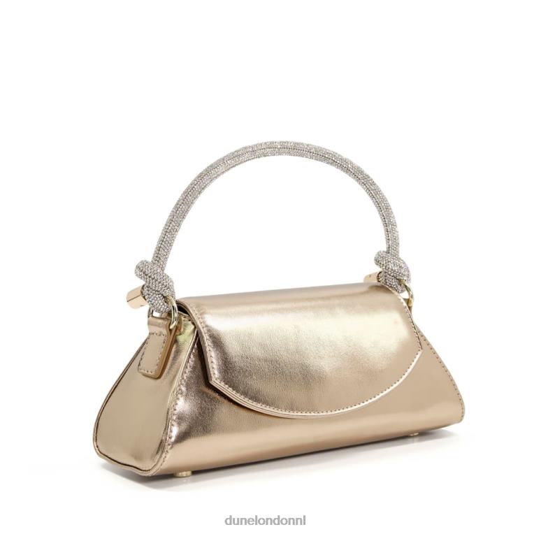 vrouwen R6DFZ317 Brynley goud Dune London Handtas met diamanten knoopriem