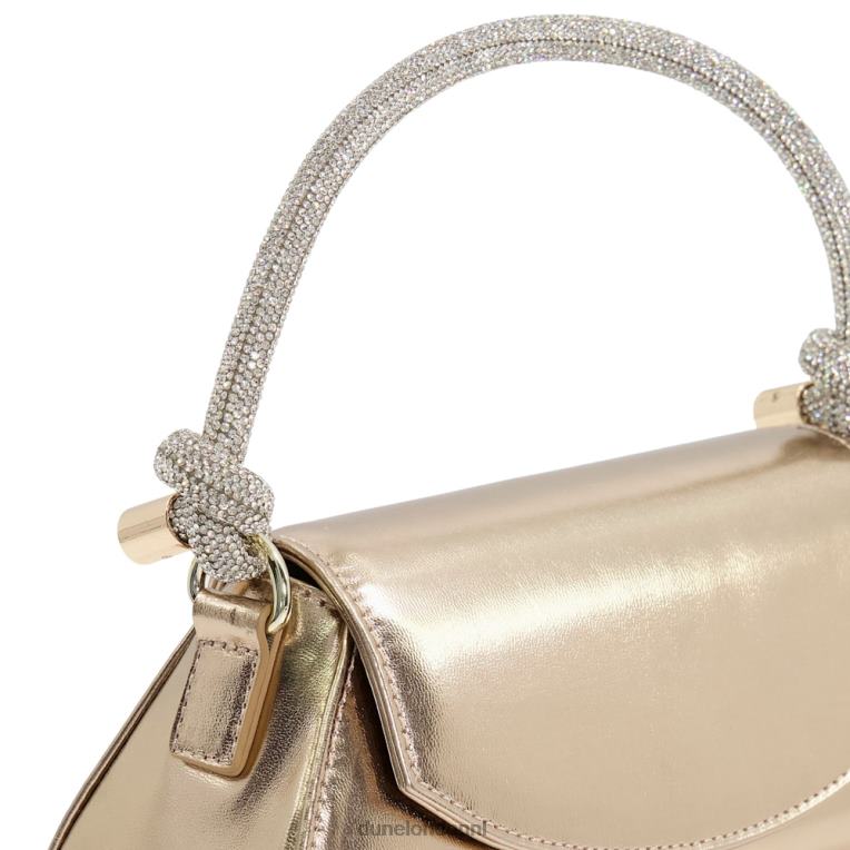 vrouwen R6DFZ317 Brynley goud Dune London Handtas met diamanten knoopriem