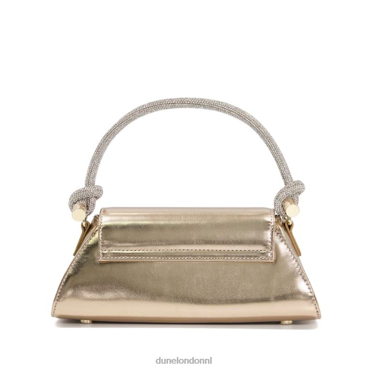 vrouwen R6DFZ317 Brynley goud Dune London Handtas met diamanten knoopriem